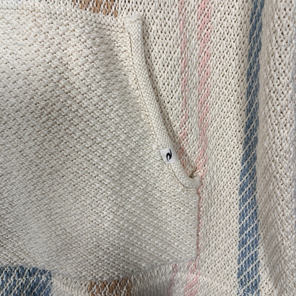 Rip Curl Day Break Poncho Hoodie Women's XS Off White Loose Fit Beachy Woven - Picture 4 of 9
